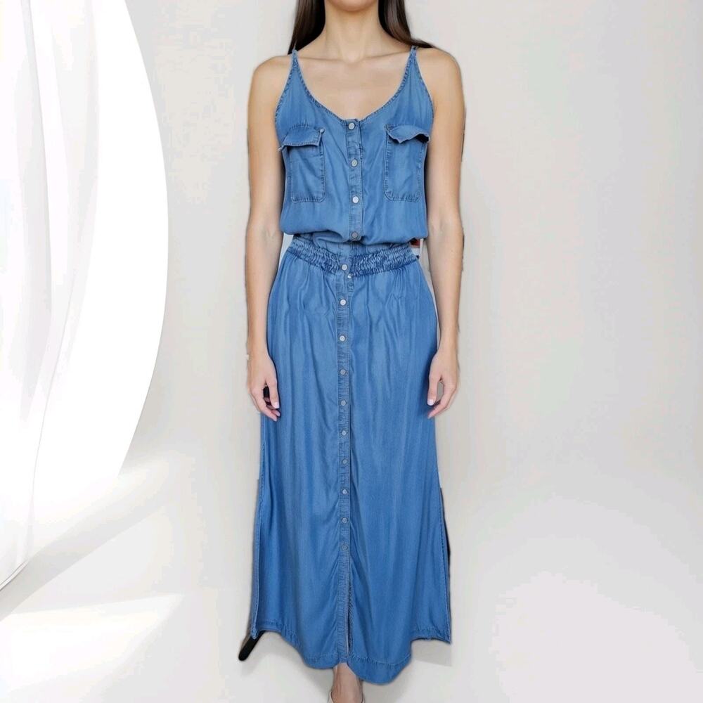 Inc International Concept Lyocell Sleeveless Maxi Shirt Dress Size Small